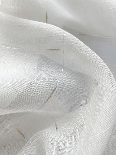 Тюль кристалон Клэр 300*270 см белый с золотом, вид