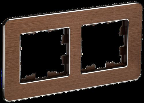 Рамка 2 поста IEK BRITE коричневый, фотография