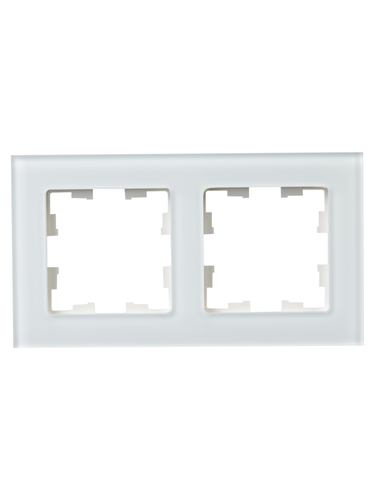 Рамка 2 поста IEK BRITE белый матовый, фотография