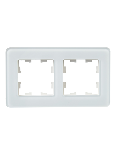 Рамка 2 поста IEK BRITE BR-M22-G-41-K01 белый, фото