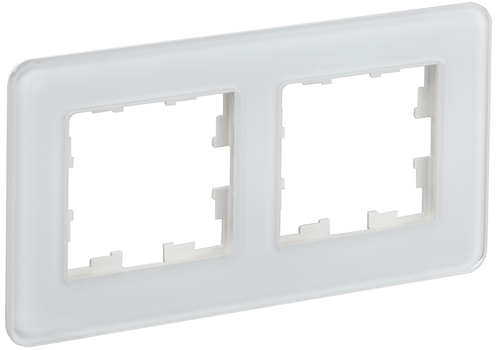 Рамка 2 поста IEK BRITE BR-M22-G-41-K01 белый, фотография