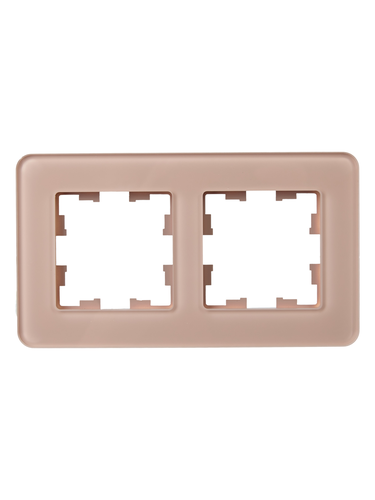 Рамка 2 поста IEK BRITE дымчатый, изображение