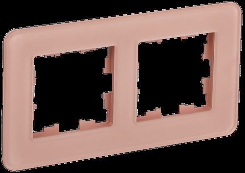 Рамка 2 поста IEK BRITE дымчатый, фотография