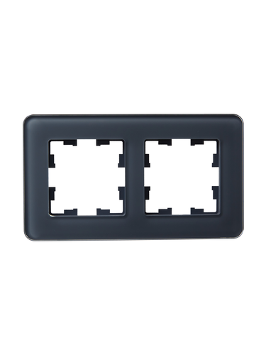 Рамка 2 поста IEK BRITE BR-M22-G-41-K53 графит, вид