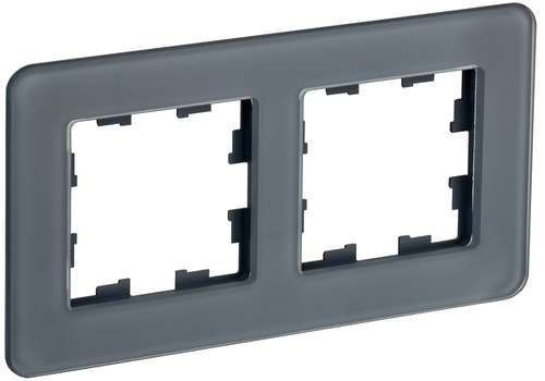 Рамка 2 поста IEK BRITE BR-M22-G-41-K53 графит, вид