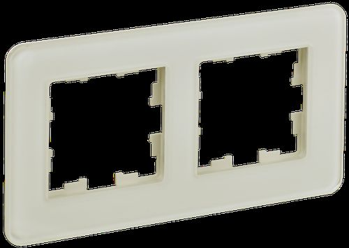 Рамка 2 поста IEK BRITE песчаный, изображение
