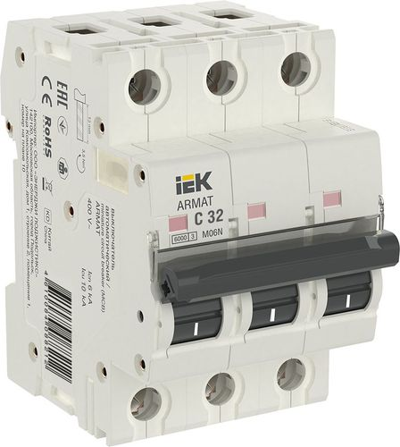 Автоматический выключатель IEK ARMAT M06N 3P C 32А, изображение