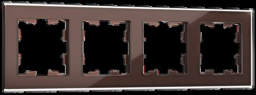 Рамка 4 поста IEK BRITE бронзовый, фотография