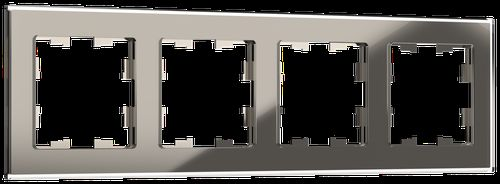 Рамка 4 поста IEK BRITE BR-M42-G-K30 дымчатый, картинка