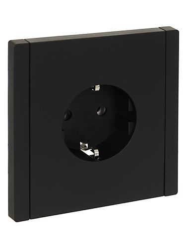 Розетка электрическая IEK FORTE&PIANO FP-R11-16-1-K02 черный, картинка