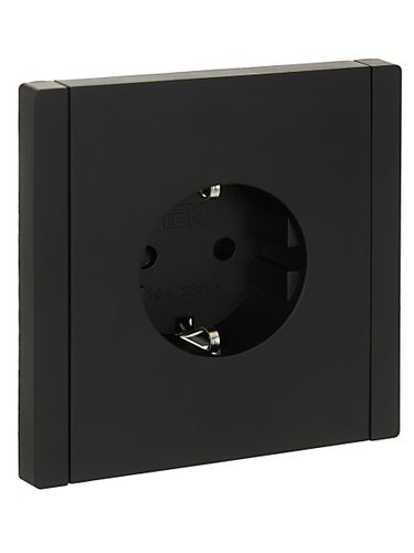 Розетка электрическая IEK FORTE&PIANO FP-R14-16-K02 черный, изображение