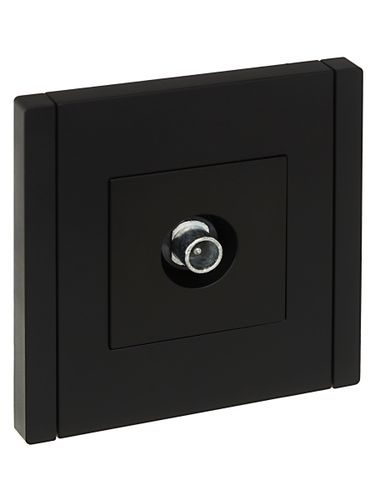 Розетка TV IEK FORTE&PIANO FP-A10-P-K02 черный, крупный план