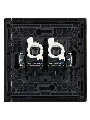 Розетка RJ-45 1 пост IEK FORTE&PIANO черный, крупный план
