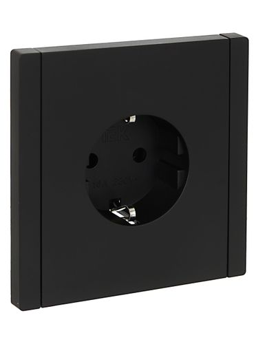 Розетка электрическая IEK FORTE&PIANO FP-R11-16-K02 черный, картинка