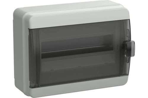 Корпус пластиковый IEK TEKFOR КМПн-12 IP65 черная прозрачная дверь, изображение