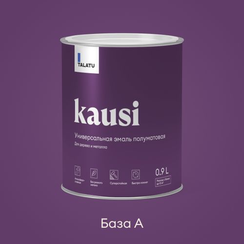 Эмаль универсальная полуматовая TALATU KAUSI БАЗА А 0,9 л, изображение