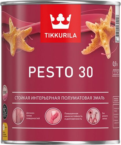 Эмаль интерьерная Tikkurila/Tikkivala Pesto 30 база C 0,9 л, детальное фото