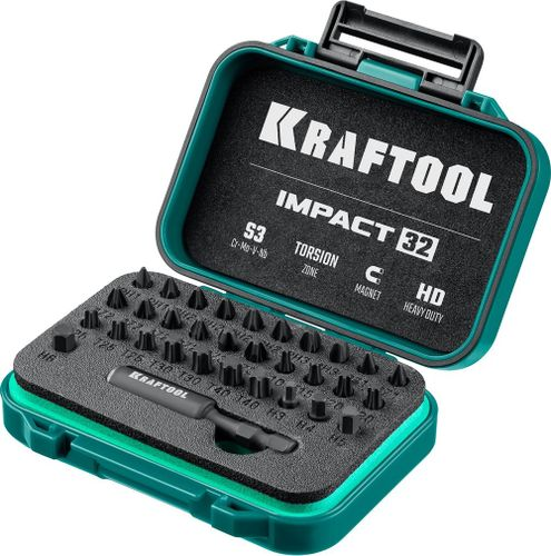 Набор бит KRAFTOOL ударных Torx 32 шт, картинка