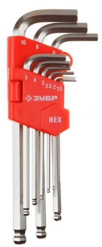 Набор ключей ЗУБР hex1.5-10, 9 шт (27461-2_z02), фото