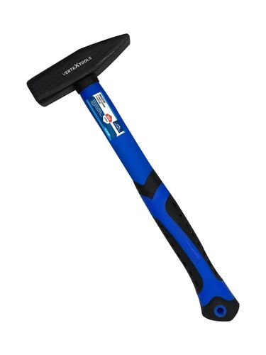 Слесарный молоток VERTEXTOOLS 800 г, фибергласовая обрезиненная рукоятка 10-20-800, изображение