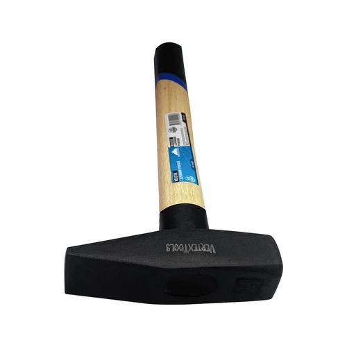 Слесарный молоток VERTEXTOOLS 400 г, квадратный боек, деревянная рукоятка 10-15-400, детальное фото