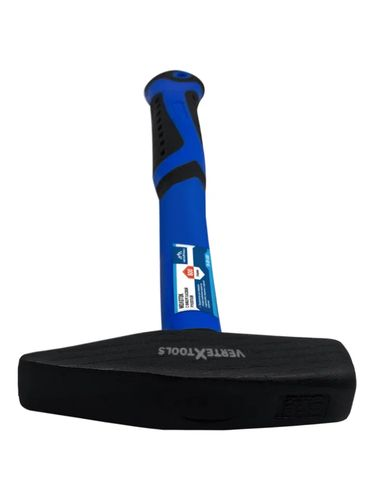 Слесарный молоток VERTEXTOOLS 600 г, фибергласовая обрезиненная рукоятка 10-20-600, детальное фото