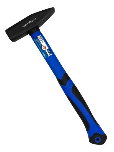 Слесарный молоток VERTEXTOOLS 600 г, фибергласовая обрезиненная рукоятка 10-20-600, детальное фото