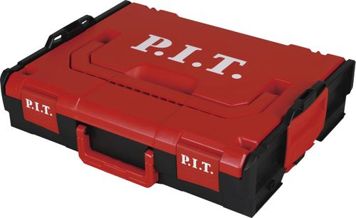 Набор аккумуляторных инструментов P.I.T. УШМ PWS20H-125B + дрель PSB20H-10C с 2Х20В АКБ и ЗУ, крупный план