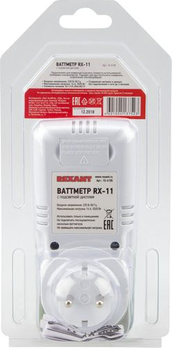 Ваттметр REXANT RX-11 16 А, изображение