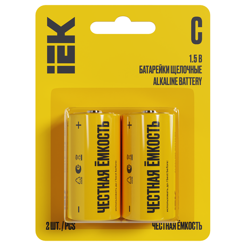 Батарейка щелоч. Alkaline LR14/C (2 шт/блистер) IEK, фото