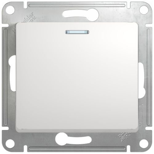 Выключатель 1-клавишный Schneider Electric GLOSSА GSL000113 белый, картинка