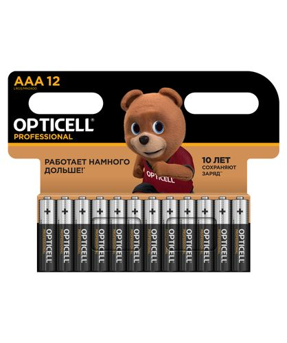 Батарейки алкалиновые 12AAA/LR03 Professional Opticell, фотография