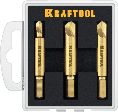 Набор экстракторов KRAFTOOL для выкручивания крепежа,3 предмета, фотография