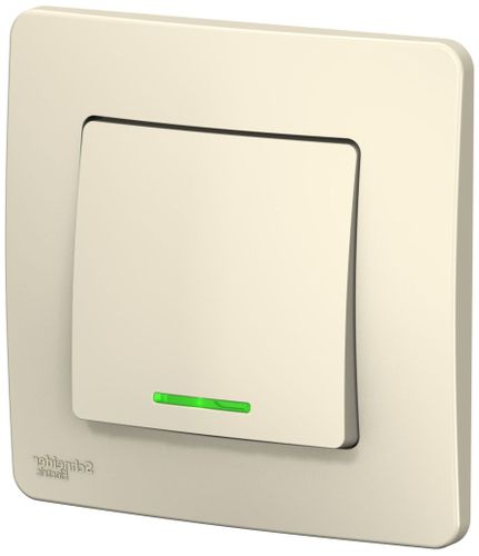 Выключатель 1-клавишный Schneider Electric BLANCA BLNVS010112 молочный, изображение