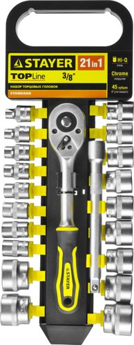 Набор торцевых головок Stayer 21 шт 6-24 3/8", детальное фото