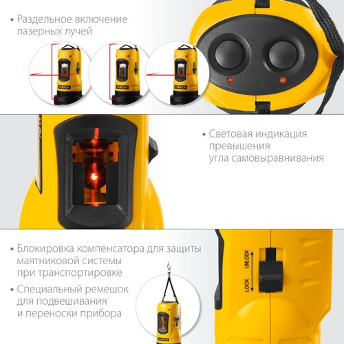 Нивелир лазерный Stayer SLL-2 крест штатив кейс, фото
