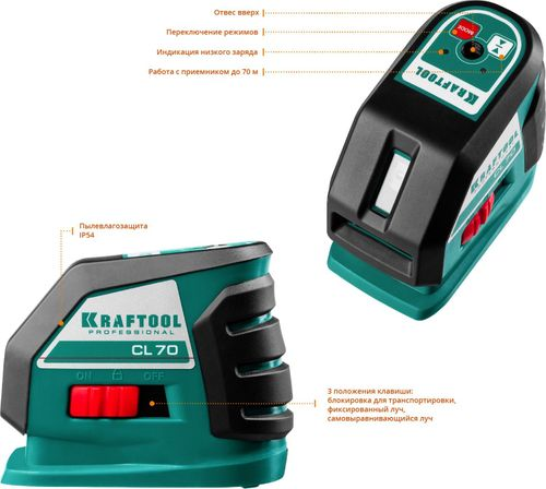Лазерный нивелир KRAFTOOL CL-70, картинка