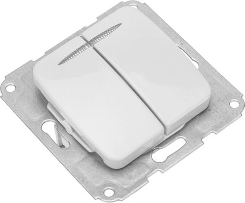 Выключатель 2-клавишный Kranz DEA KR-78-0203 белый, вид