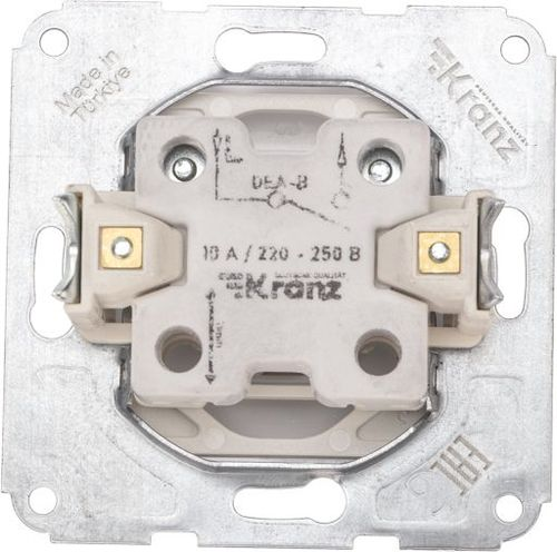 Выключатель 1-клавишный Kranz DEA KR-78-0200 белый, крупный план