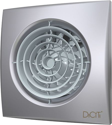 Вентилятор осевой DiCiTi AURA 4C вытяжной с обратным клапаном gray metal, фото