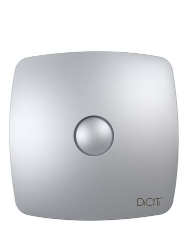 Вентилятор накладной DICITI  RIO D100 обр.клапан Gray metal, вид