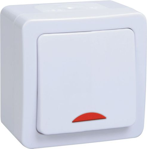Выключатель 1-клавишный IEK ГЕРМЕС PLUS EVMP11-K01-10-54-EC белый, картинка