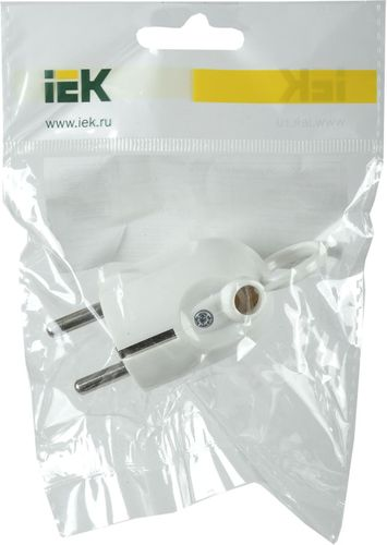 Вилка сетевая IEK ВПу11-01-Ст 250 В 16 А белая, вид