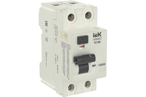 Выключатель дифференциального тока IEK ARMAT R10N 2P 25А 30мА тип AC, фото