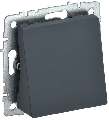 Вывод кабеля IEK BRITE графит, крупный план