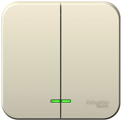 Выключатель 2-клавишный Schneider Electric BLANCA BLNVA105112 молочный, фото