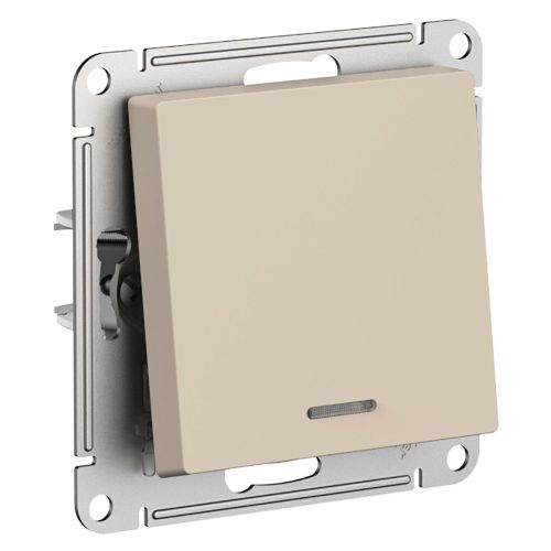 Выключатель 1-клавишный Systeme Electric Atlas Design 1712753 песочный, картинка