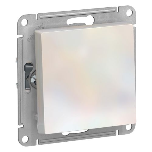 Выключатель 1-клавишный Systeme Electric Atlas Design 1240271 жемчужный, фото