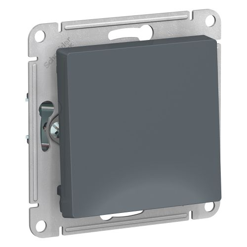 Выключатель 1-клавишный Systeme Electric Atlas Design 1240400 грифель, крупный план