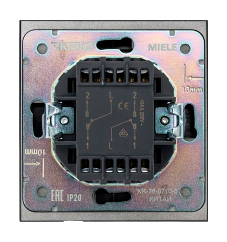 Переключатель перекрестный 1-клавишный Kranz Strong KR-78-0710-5 антрацит, фотография
